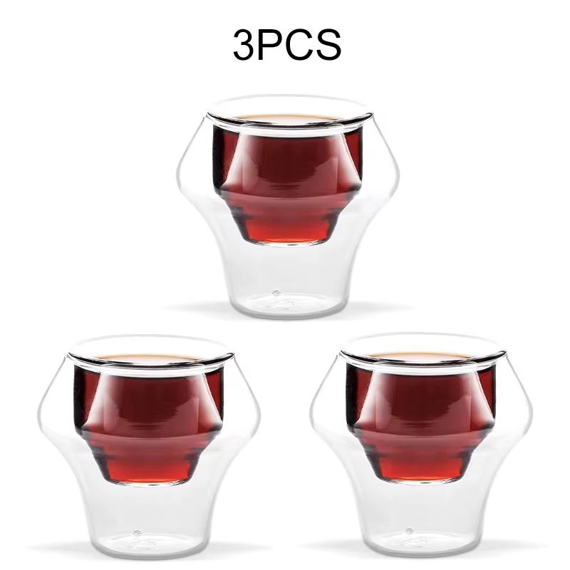 MHW-3BOMBER Doppelwandige Gläser Verbrühschutz Wiederverwendbare Teetasse Klares Espresso-Shotglas Weinglas Bar Küche Kaffeezubehör
