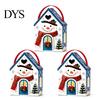 Reusable Holiday Gift Packaging Christmas House Box with Handle, 3D Gingerbread/Santa Claus/Tree/Snowflake Candy Snack Containers for Parties