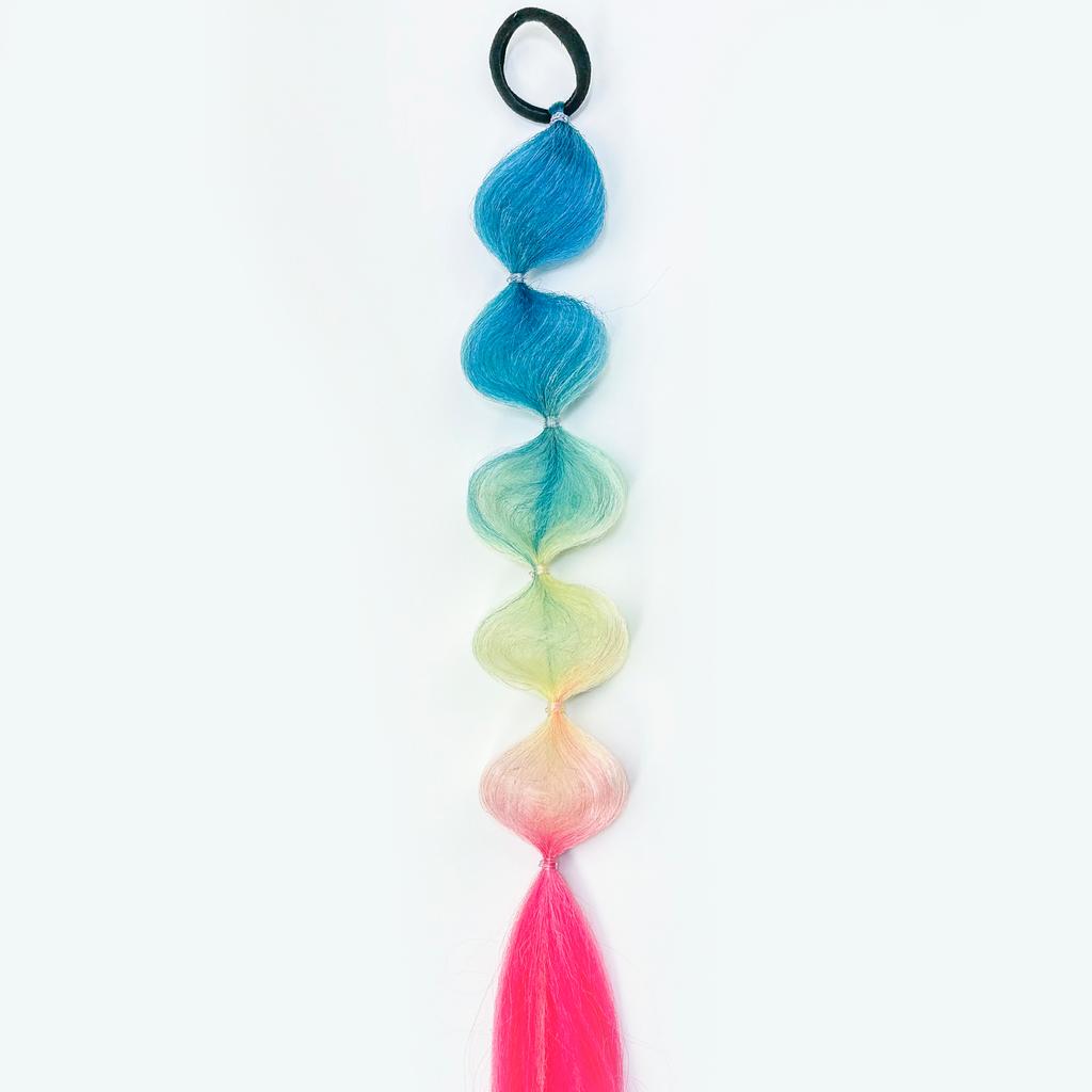 Fashion Braid Sweet Hair Ties Girl Gradient Cherry Blossom Powder Twist Long Braid Wig Hairbands Party Dating Hair Accessories