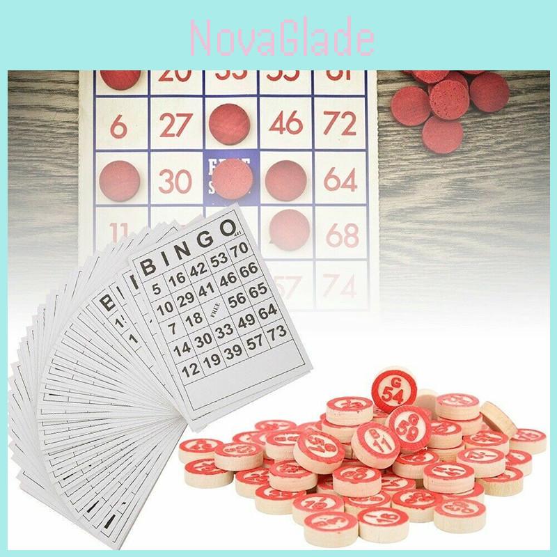 40+75 Bingo Unterhaltungsset für Kinder mit 40 Bingokarten und 75 Markern