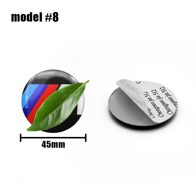 1Pcs 45mm 57mm 3D Car Steering Wheel Center Badge Sticker Auto Decal Accessory For BMW E60 E93 E87 G01 G20 X3 X5 F30 F20 E36 E46