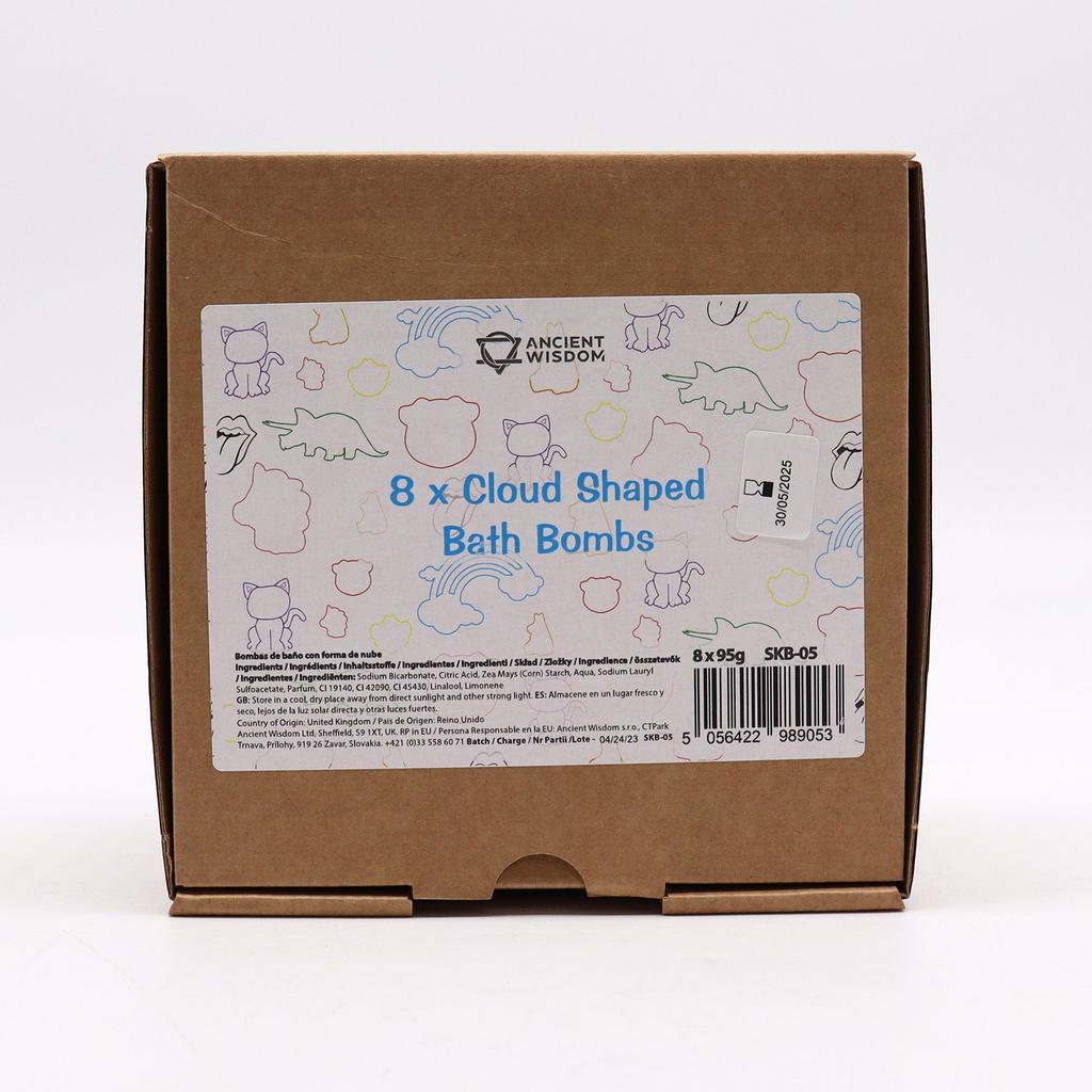 Bath Bomb Cloud Shaped Mango Scented Foaming 95g
