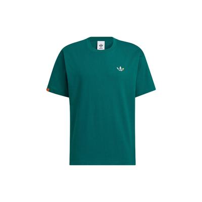 Pánske tričko Originals s potlačou Trefoil, bavlnené, s okrúhlym výstrihom, zelené HR6456