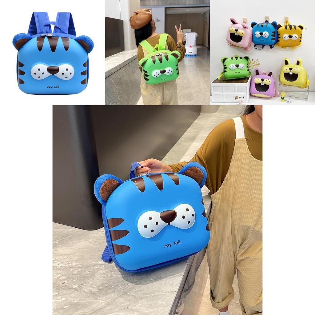 Adorable Cartoon Tiger Backpack For Kids Waterproof And Lightweight Nylon Bag