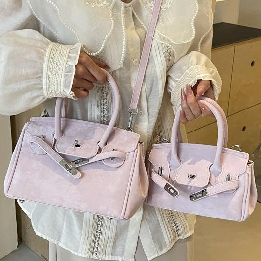 

Stylish and simple platinum bag, new high-end textured handbag, shoulder messenger bag.