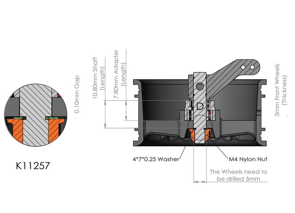 King Fly OP Parts Aluminum 12mm Hex Wheel Adapter for Tamiya 110 Grasshopper