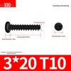 Black Zinc Plated M2 Pan Head Anti-Theft Hex Screws, Flat Tail, Self-Tapping