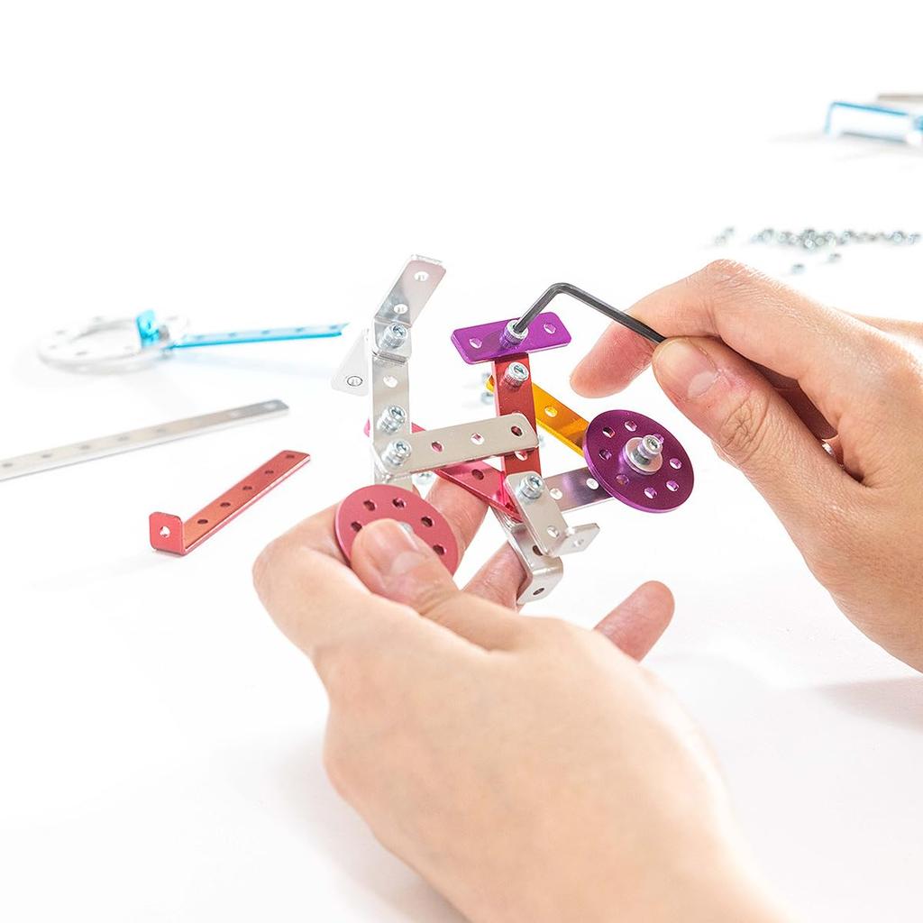 Zaoh Block Butterfly, Metal, Blue, Yellow-Green, Pink, Living Creatures, Animals, Insects, Educational, Tactile, Spatial Recognition, 3D Recognition,