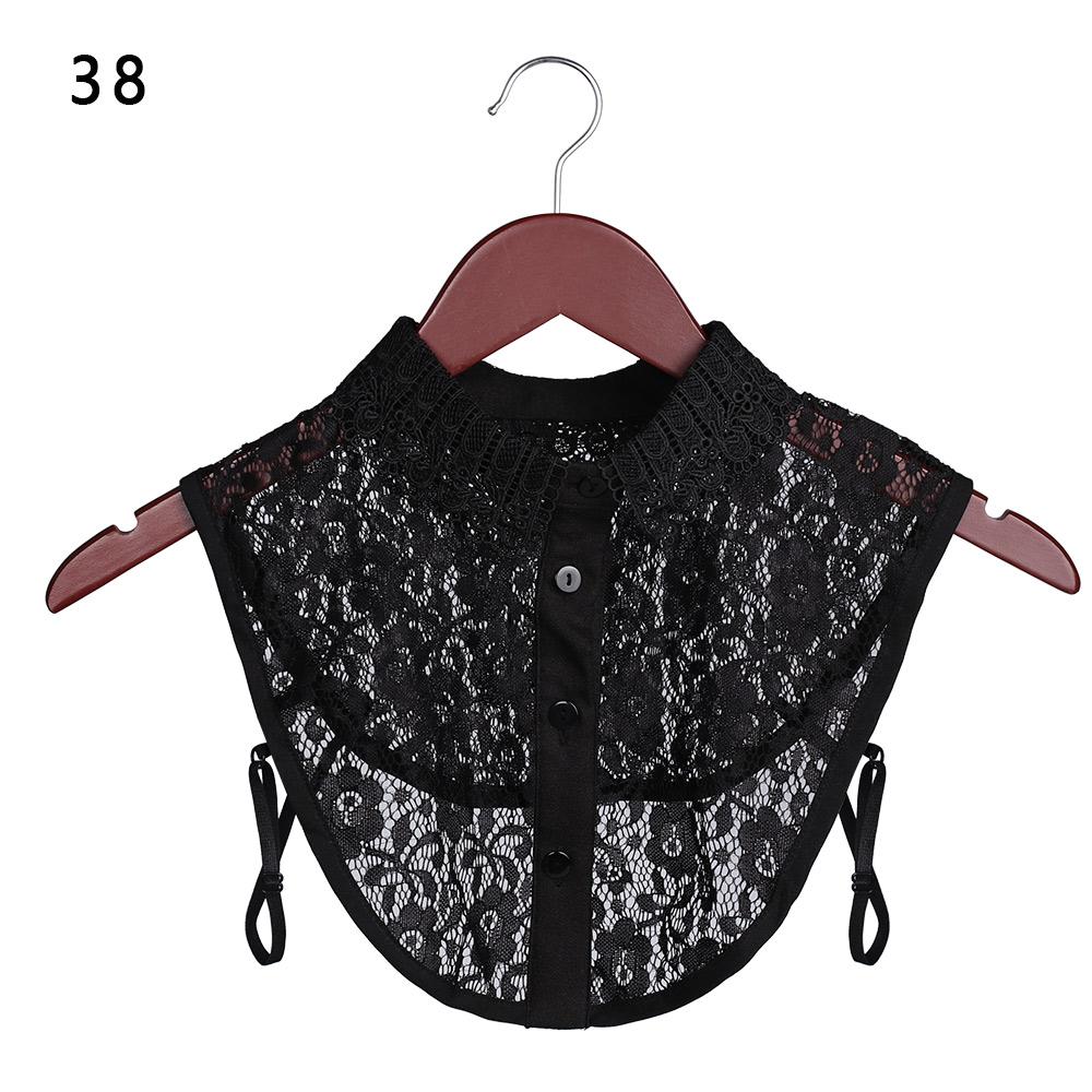 Classic Women Cotton Lace Fake Collar Vintage Detachable Clothes Accessories Lapel Blouse Top Shirt Collar False Collar DropShip