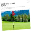 Sewroro Golf Green Flags, Practice Golf Flags with Numbered Targets, Set of 4, Red Nylon, for Grand Golf, Putting Practice, Outdoor Golf Training,
