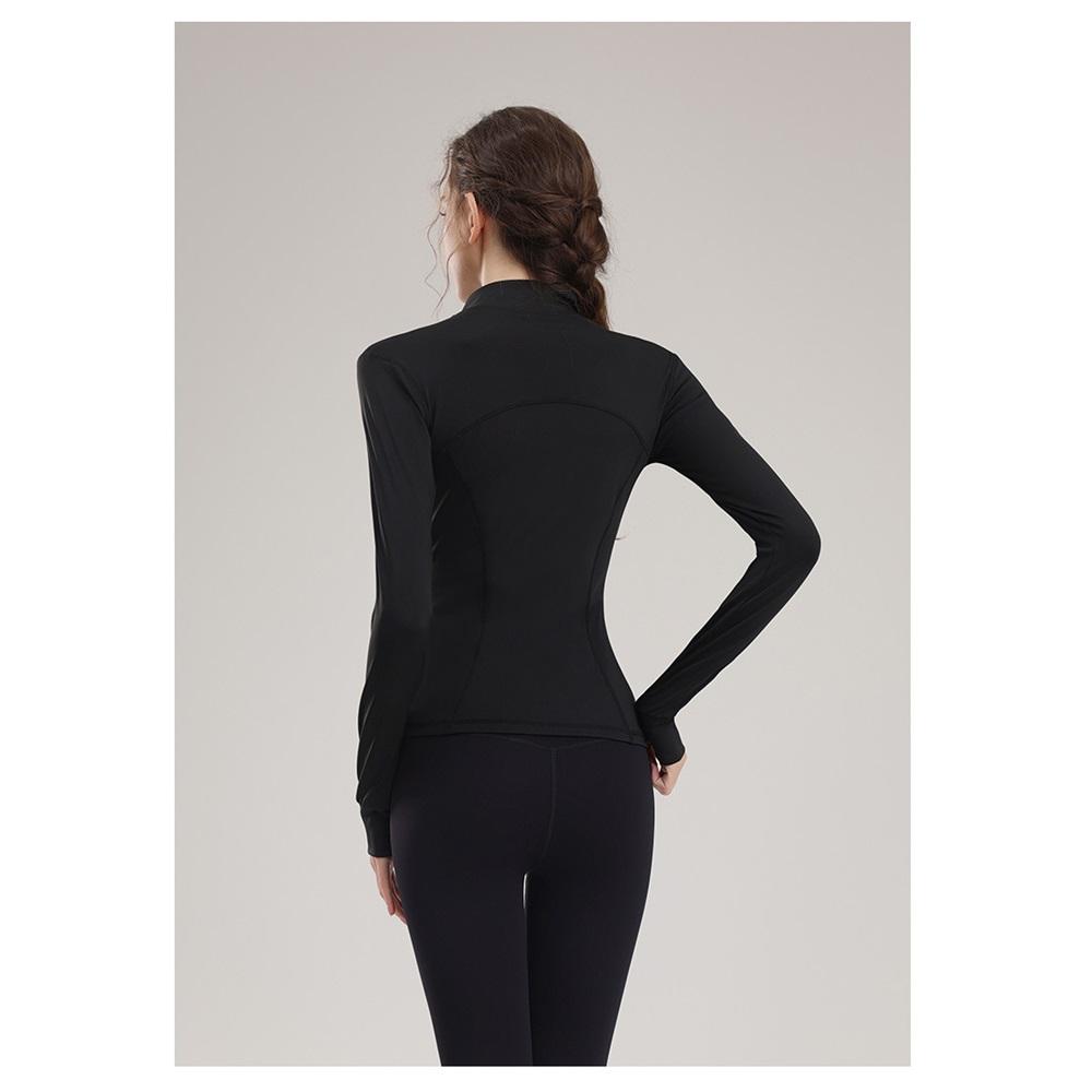 New Sports Jacket For Women With Nude Feeling, Slim Fit And Slimming, Zipper Yoga Suit, Long Sleeved Outdoor Running And Jumping Exercise Fitness Top
