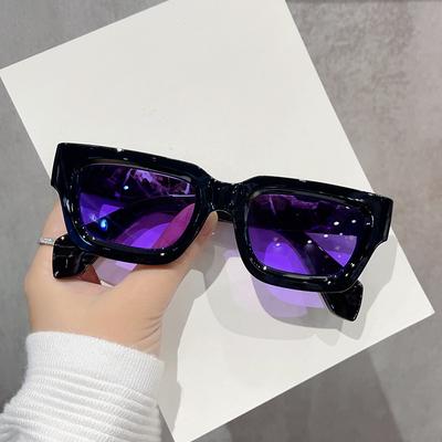 Retro Prostokątne Damskie Punkowe Okulary Przeciwsłoneczne Odcienie UV400 Moda Marka Projektant Galaretkowy Szary Kwadratowe Męskie Okulary Przeciwsłoneczne