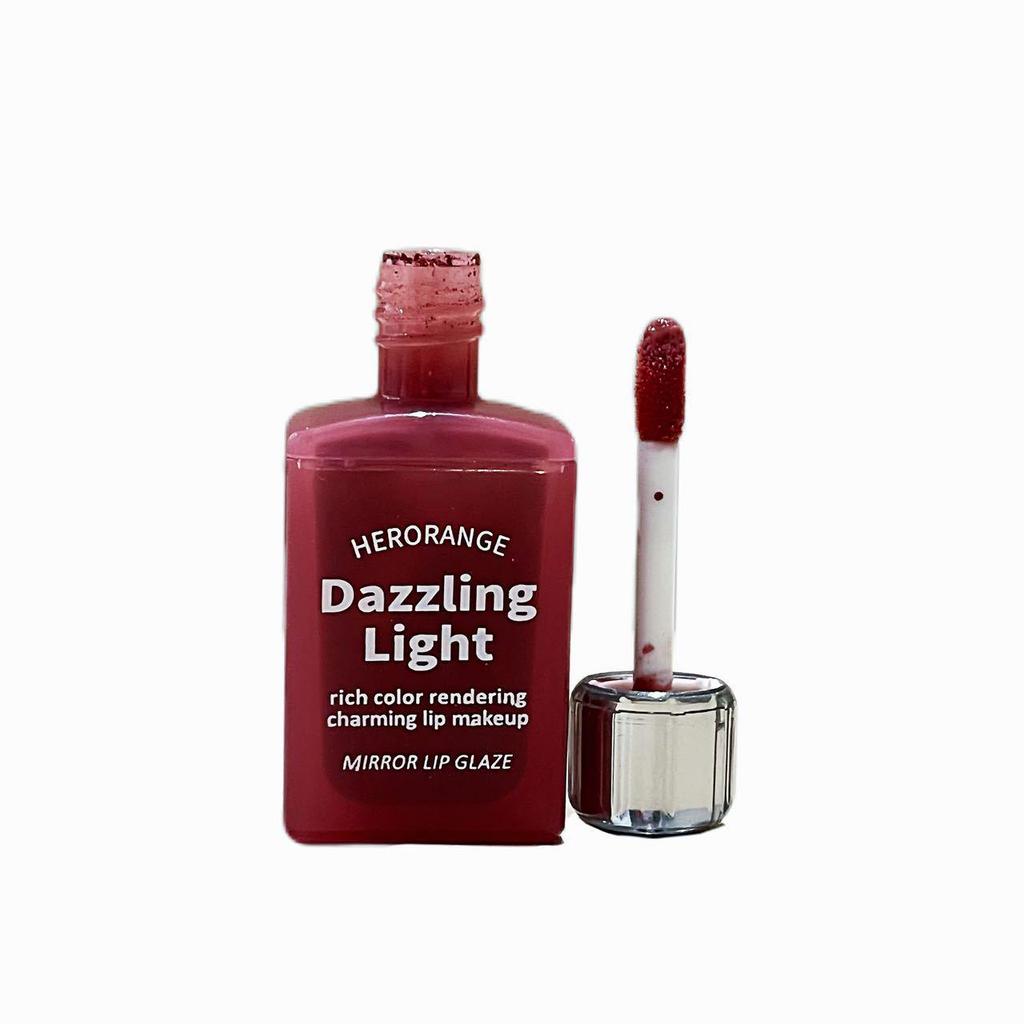 HERORANGE Mirror Water Lip Gloss: Natural Whitening, Non-Staining, Perfect for Bare Face, Ideal for Students, Autumn/Winter Makeup.