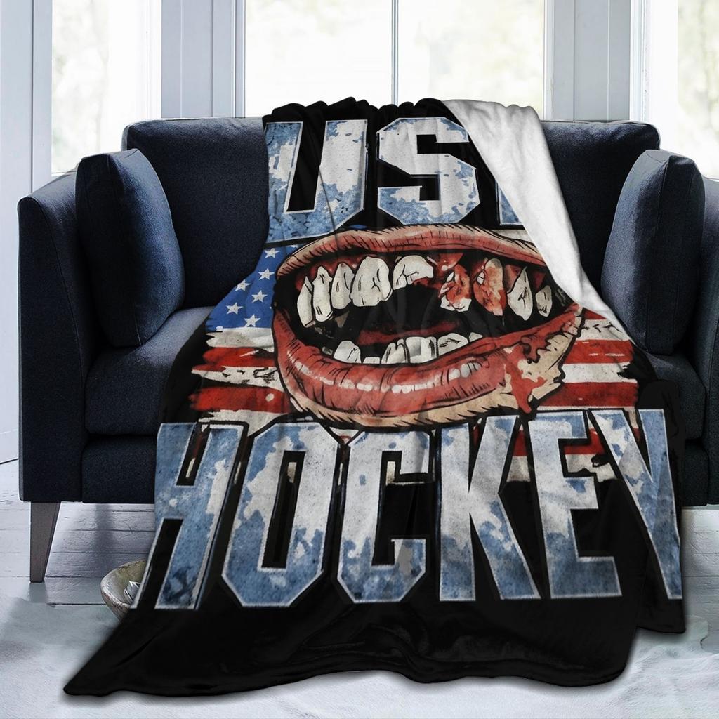 Jack Hughes USA Goldmedaille Hockey Decke Flanell Textil Dekor Multifunktionale Warme Überwurfdecke für Bettwäsche Auto Tagesdecke