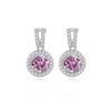 5mm S925 Sterling Silver Round Halo Moissanite Stud Earrings D VVS1 Fine Jewelry For Women