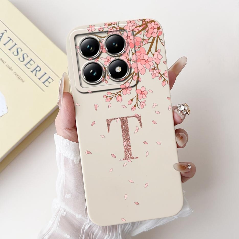 For Xiaomi Mi 14T Pro Cute Crown Letters Cover Soft Silicone Shockproof Phone Case For Xiaomi 14T Pro Mi14T 5G Shell 6.67'' Bags