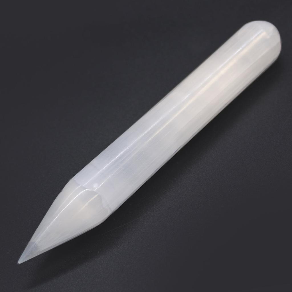Selenite Crystal Wand 16 Cm Pointed One End