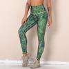 Pantaloni da yoga traspiranti ad asciugatura rapida con stampa digitale Fitness Leggings sportivi elastici stretti a vita alta da donna