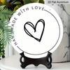 2D Flat Retro Aluminum Wall Stickers in Various Sizes. "Handmade with Love" Themed Wall Hangings with A Minimalist Heart-shaped Design Perfect for