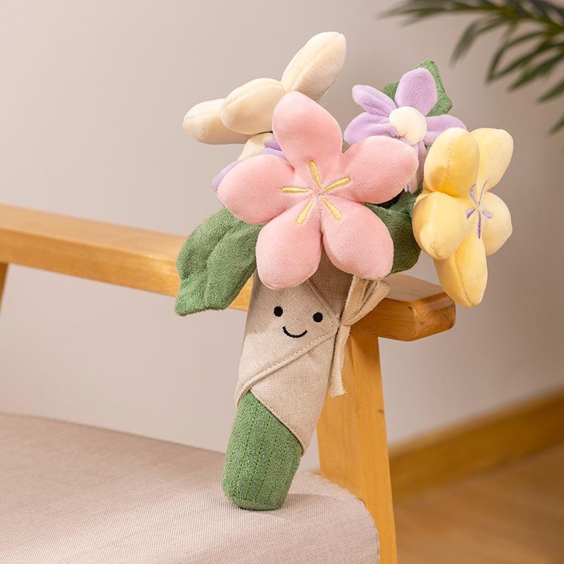 British hand holding bouquet doll plush toy doll fun flower simulation flower 520 Valentine's Day gift