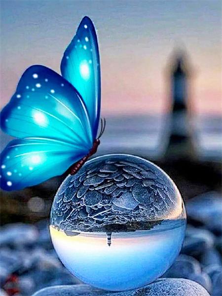 

5D Алмазная Картина Новые Поступления Морской Пузырь Домашний Декор Полная Квадратная Круглая Вышивка Мозаика Пляжный Пейзаж Настенное Искусство Full Round 20x30CM