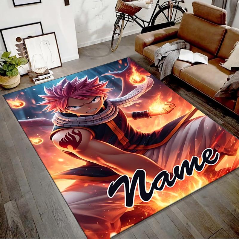 Custom Fairy Tail Mat Personalized Name, Polyester Washable Indoor Entryway Rug, Gift for Christmas, Easter, Thanksgiving Day