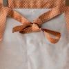 Bunny Ear Half Apron with Pockets Water-Resistant Waist Apron for Kitchen Gardening Adjustable Ties Cute Floral Print Cooking Apron
