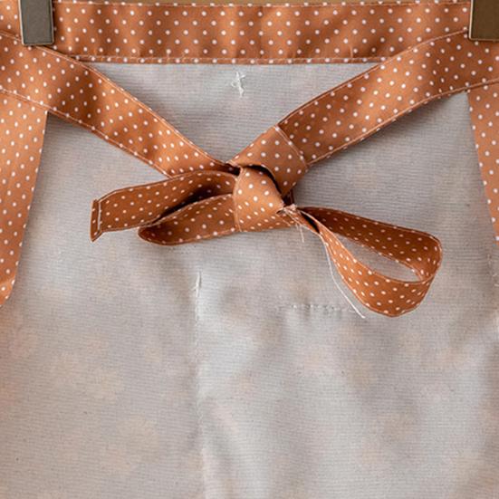 Bunny Ear Half Apron with Pockets Water-Resistant Waist Apron for Kitchen Gardening Adjustable Ties Cute Floral Print Cooking Apron