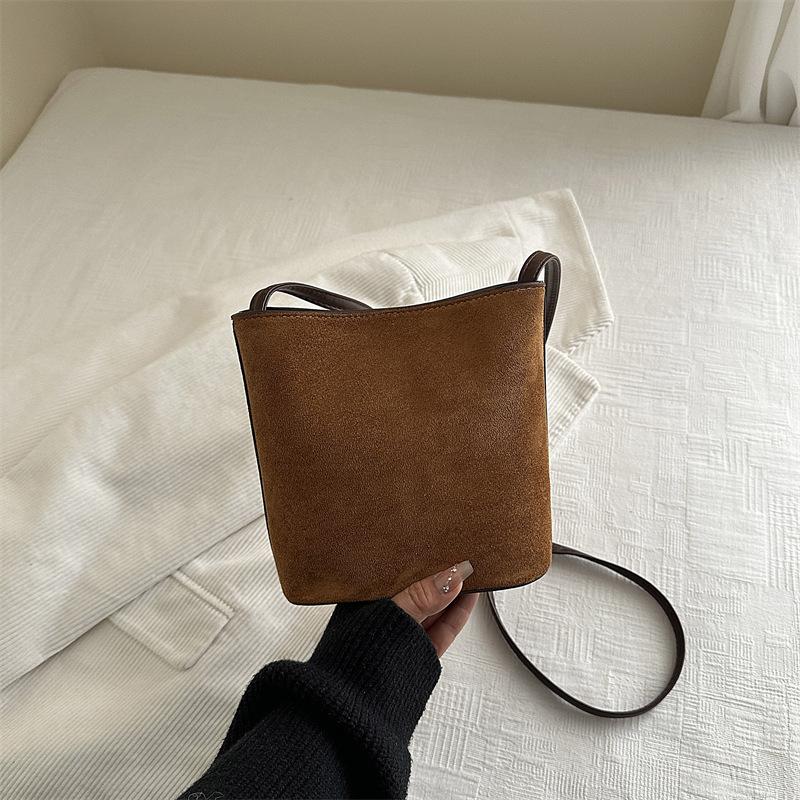 Autumn Niche Retro Suede Leopard Print Bag Women's New Fashion Underarm Bag Simple Large-capacity Bag