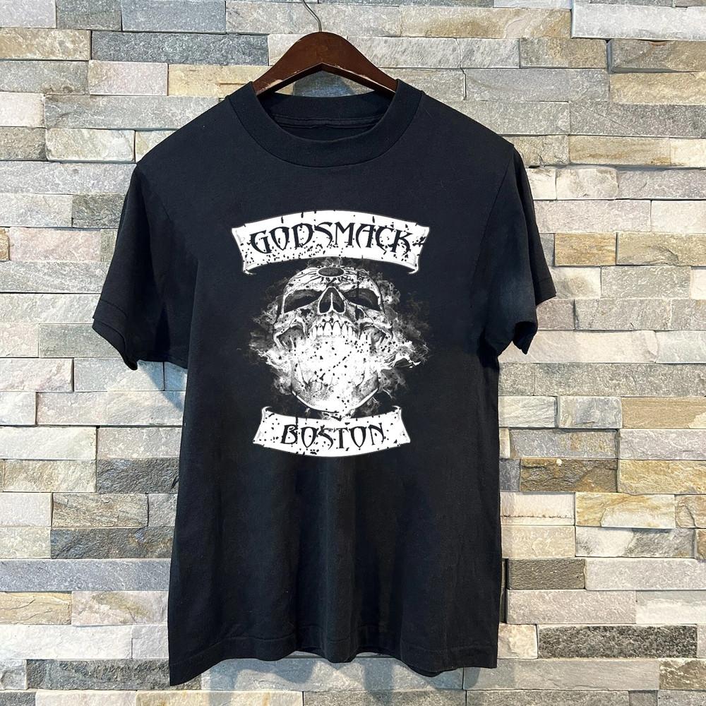 Vintage Boston Skull Godsmack Shirt Cotton Black S-5XL FF224 Unisex T-Shirt M