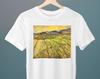 Wheat Field with a Rising Sun, Vincent Van Gogh Painting, Unisex T-Shirt, Art T-Shirt, Gift for Her, Gift for Him, Art Lover Gift