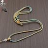 Handwoven Tie-Dye Ruyi Necklace Cord with Jade Buddha Amulet Pendant