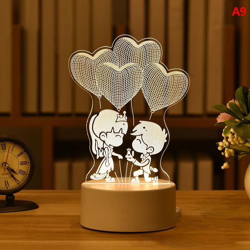 3D Plate Led Lamp Creative Night Lights Novelty Illusion Night Lamp Table Lamp Home Decorative Gift
