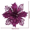 12PCS DIY Decoration Christmas Artificial Flowers 15CM Glitter Fake Flower  Christmas Decor