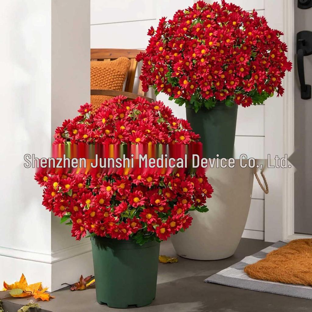 Sonnenuntergangs-Chrysanthemen-Strauß: 5 Farben, 7 Stiele, 21 künstliche Blumen für den Muttertag oder die Herbst-Veranda-Dekoration