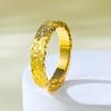 Gold Color 4mm Broken Ice Rings Women Size 5/6/7/8/9/10# Gold Color Bling Finger Ring Wedding Band Jewelry Girlfriend Gifts