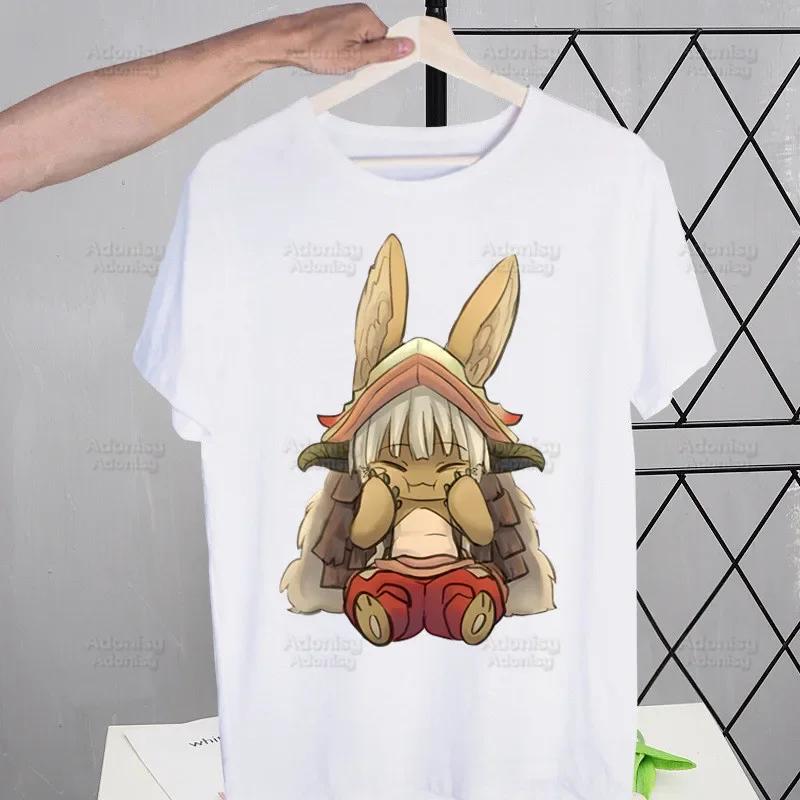 

Made In Abyss Japanese Anime T-Shirt Men Unisex Anime Men Riko Reg Tee Shirt Homme Summer Lyza Nanachi Mitty Tops Short Sleeve XL