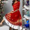 JPNTKY Fashion Autumn Winter Long Sleeve V-Neck Casual Dresses