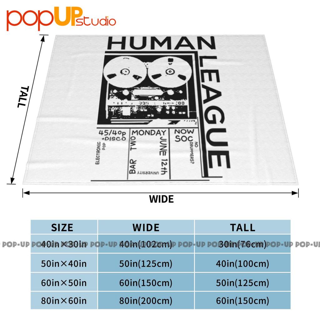 Human League Early Gig Flyer Gary Numan Kraftwerk Cabaret Voltaire Ultra-Soft Blanket Quilt Winter Sofa Cover Bed Covers