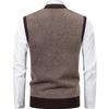 Men's Winter Fleece-Lined Plaid Vest, Pullover, Loose-Fitting Men's Sleeveless Sweater Vest