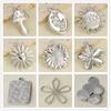 5pcs DIY Metal Plant Heart Flower Sunflower Mushroom Stainless Steel Charm Pendant Jewelry Making Bulk Breloque Acier Inoxydable