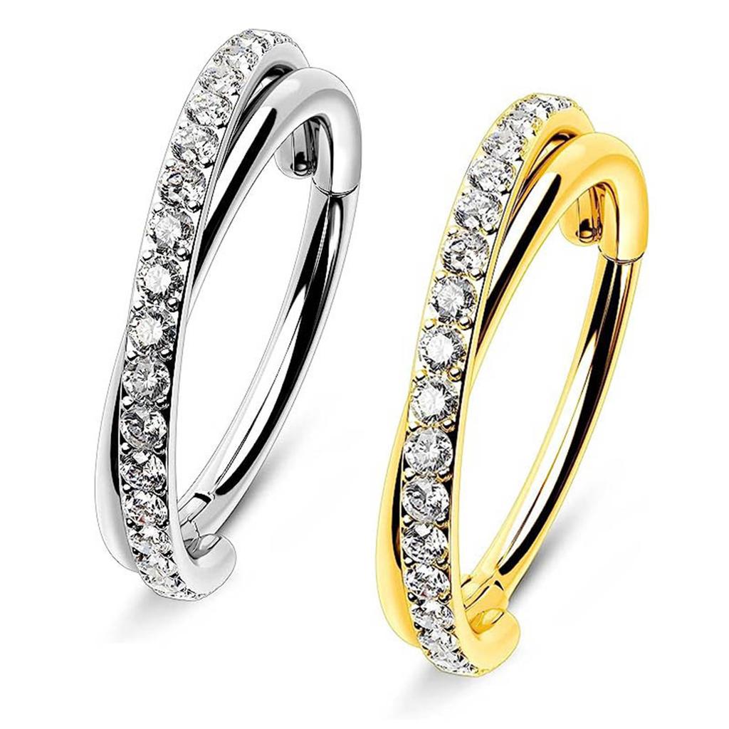 Titanium Steel Nose Rings Cartilage Hoop Earring Elegant Body Piercing Rings Unique Fashion Nose Statement for Women