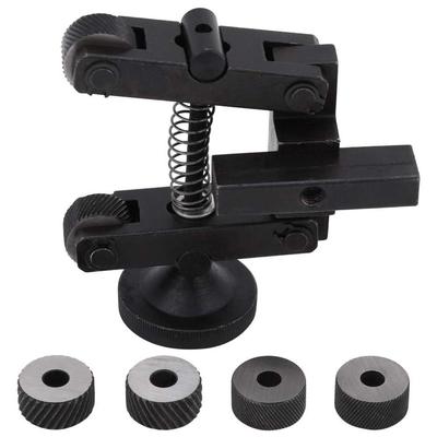 1 Pcs Knurling Knurler Tool Holder Linear Knurl Tool Lathe Adjustable Shank with Wheel