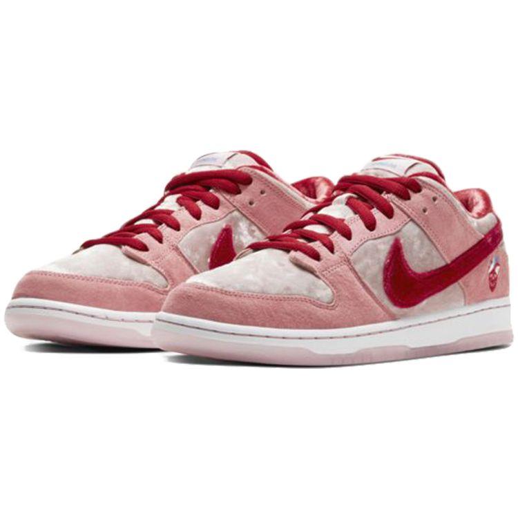 StrangeLove x Nike Dunk Low SB Adidași Unisex Ziua Îndrăgostiților Roz Bright-Melon Roșu Gym CT2552-800