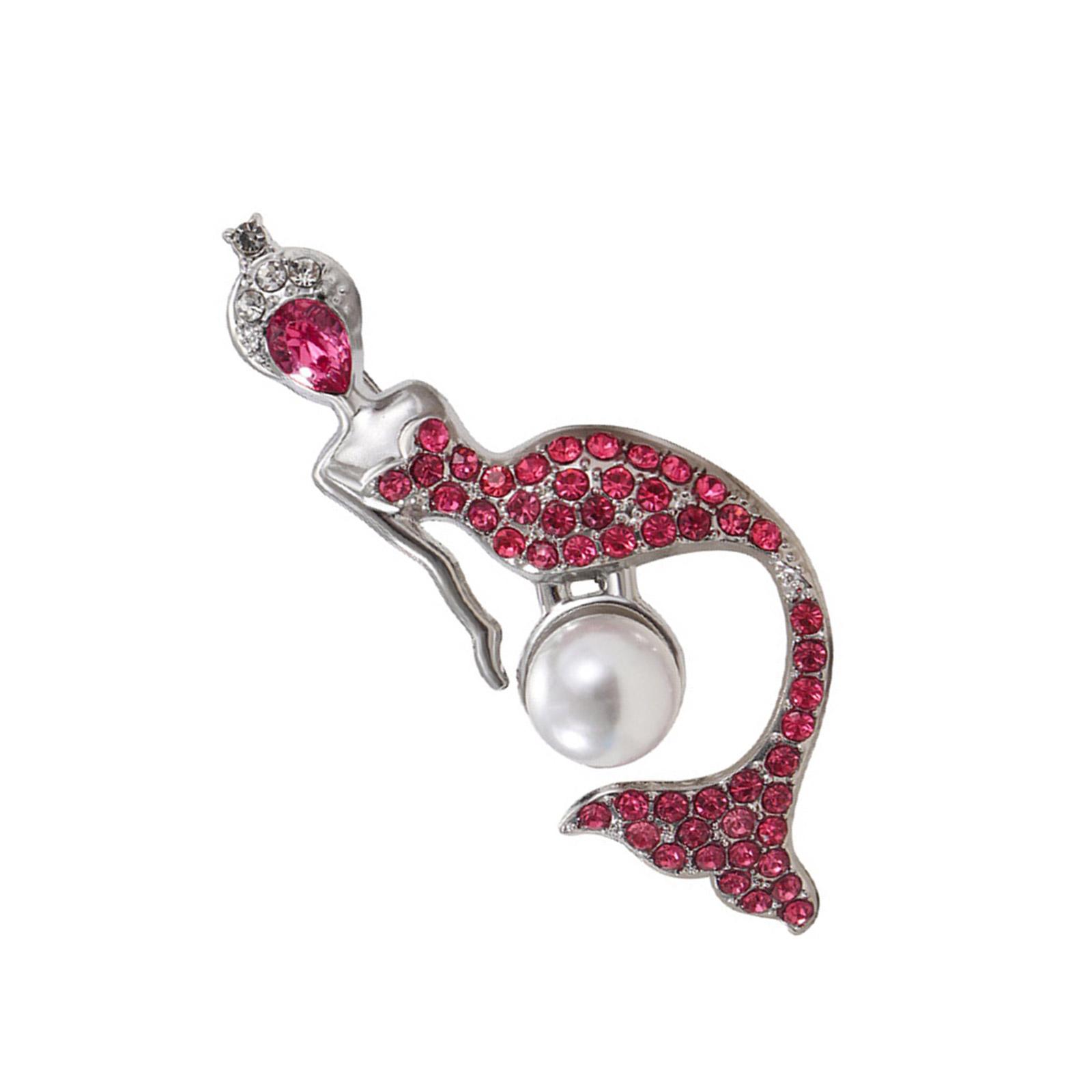 

Многоцелевая забавная брошь «Русалки» со стразами, элегантный дизайн, портативный модный аксессуар для исполнителей, для повседневной одежды A