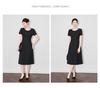 Elegant Beaded Checkered Waist-Hugging Dress for Women