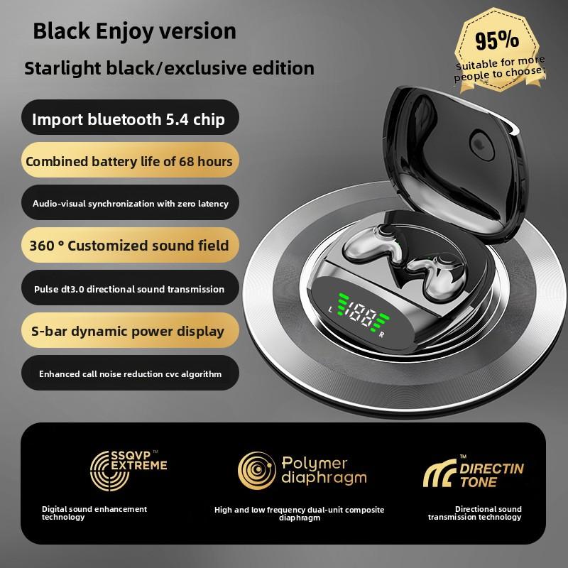 Bluetooth Headphones Are Wireless, Thin, Mini, Noise-cancelling, Digital Display, Long-lasting, High-quality, and Long-lasting Sleep Headphones