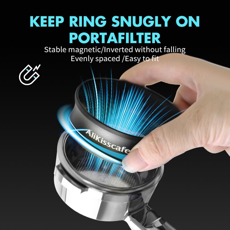 AliKisscafe Coffee Dosing Ring Funnel 51MM 54MM 58MM Magnetic For Delonghi Breville Portafilter Espresso Accessory Barista Tools 3