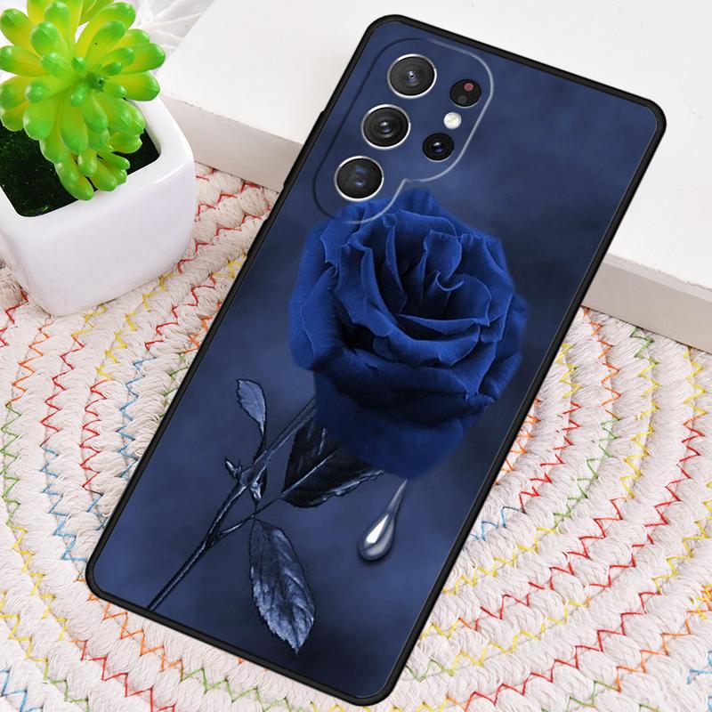 Blue Rose Flower Phone Case for Samsung Galaxy note 10 pro S26 Ultra S23 S24 FE S25 S21 S22 PLUS shockproof Cove
