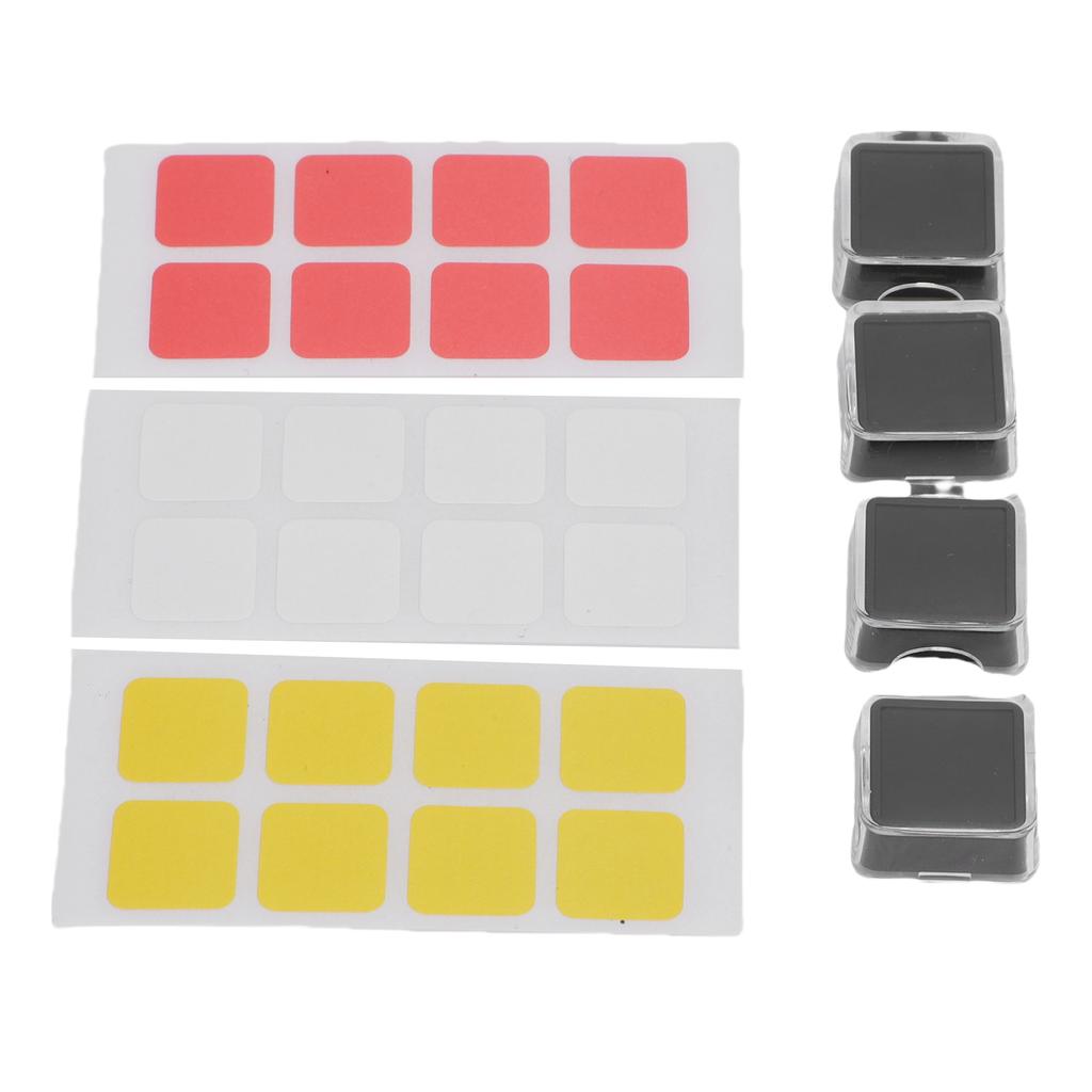 4PCS Double Layer Keycaps with Transparent Cover Removable Stickers ABS Mechanical Keyboard Replacement Keycaps